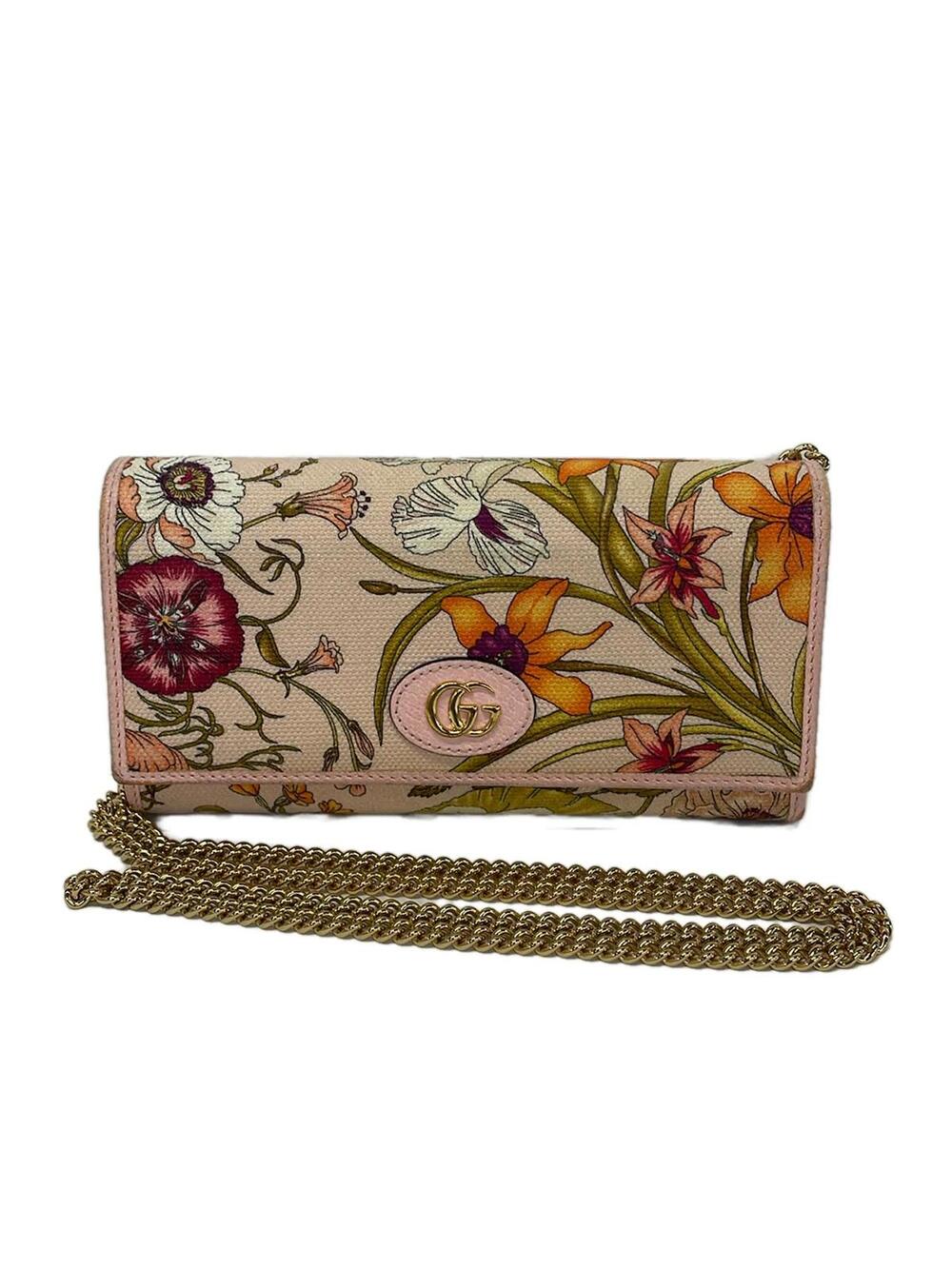 Gucci Gg Marmont Flora Pink Beige Cream #363441G71B